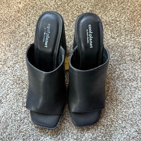 NWT Cool Planet By Steve Madden Trendy Chunky Slip On High Heel Grunge Preppy - Picture 3 of 7